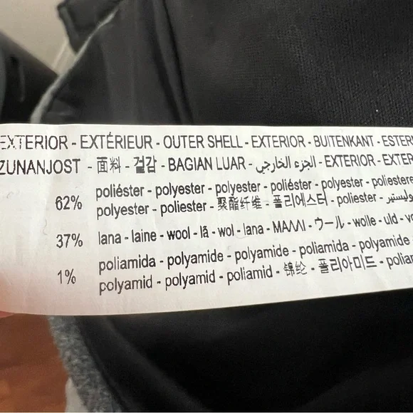 Zara Strapless Flannel Bow Top Grey Black Tube Top Wool Blend Size Small NWT - Picture 10 of 10